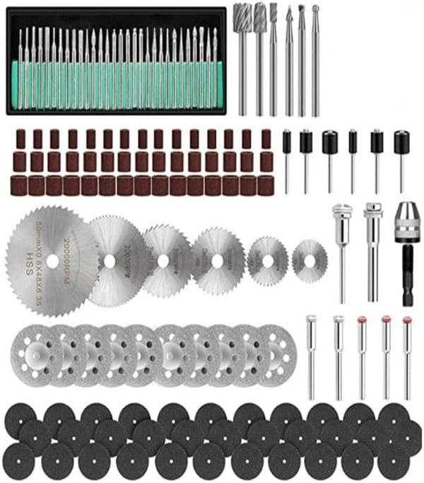 YWHWLX 147-Piece Rotary Tool Accessories Kit Cutting/Polishing/Grinding Set for Wood, Metal, Glass, Stone