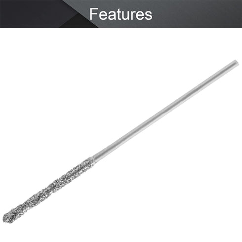 Utoolmart 2 Pcs Diamond Twist Drill Bits, 0.8mm Jobber Drill Bits High Speed Steel HSS