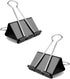 Black Binder Clips, 144 Pack, 1 Inch Standard 25mm Clamps, Medium Size, Office Clips