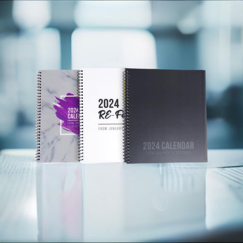 RE-FOCUS THE CREATIVE OFFICE 2024 Calendar Planner, 13 Month with To-Do Lists for Daily Schedule & Weekly Agenda -