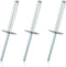 60 Pcs 3/16" x 1-1/4" Large Flange Aluminum Blind Rivets, Dome Head Pop Rivets for Installing Accessories