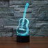 3D 7 Dependable Industries inc. Essentials Rock & Roll Guitar LED Light Color Changing Table Lamp Night Light