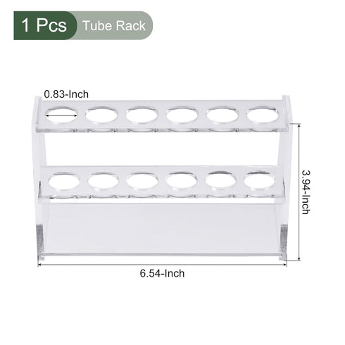 YOKIVE Tube Rack, Acrylic Test Tube Rack Holder | Great for 25ml Lab Test Tube(Clear, 6-Sockets)