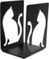 Apol Unique Hollow Out Design Cat Bookends Student Book Ends Metal Office Desk School Library Decoration Bookshelf Book