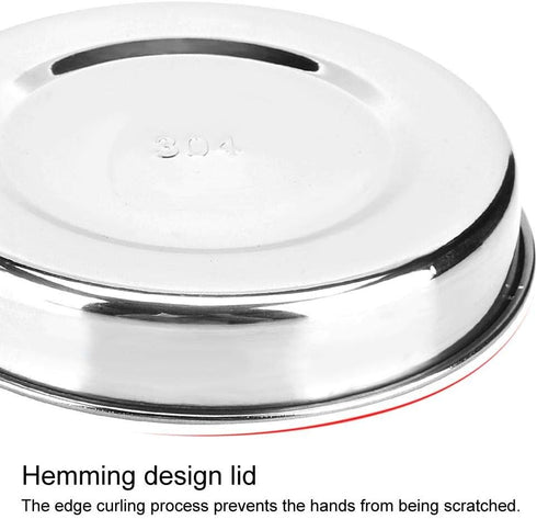 304 10cm Medical Ointment Jar, Stainless Steel Jar with Lid for Cotton Balls Gauze and Dressings, Diameter Cotton