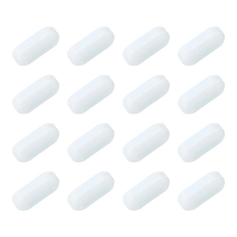 MECCANIXITY Magnetic Stirrer Mixer, Stir Bar Rod 15mm/0.59" Cylinder Shape PTFE Coating Magnet, White, 16Pcs