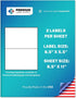 Premium Label Supply White Sticker Half Sheet Labels – 8.5" x 5.5" – 25 Sheets (2 per Sheet) - 50 Total Adhesive Labels