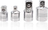 4PCS Silver Socket Adapter Set, 1/4" x 3/8", 3/8" x 1/4", 3/8" x 1/2", 1/2" x 3/8" Ratchet Converter Kit