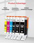 GPC Image PGI-270XL CLI-271XL Replacement Ink Cartridges for Canon 270 271 - 6 Pack (PGBK Black, Cyan, Magenta, Yellow)