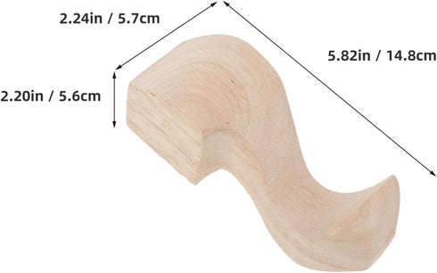 4 15x6cm Toddmomy Pieces Solid Wood Carved Furniture Legs European Style Replacement Sofa Couch Table Legs for Bathroom