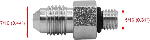 (4-PACK) 6400-04-02-O Hydraulic Hose Adapter Fitting 1/4" Male JIC 37° Flare (7/16"-20UNF) × 1/8" Male O-Ring Boss (5/16"-24UNF) SAE Straight Pipe Joints Tube Connector Carbon Steel by BEITERSTOE