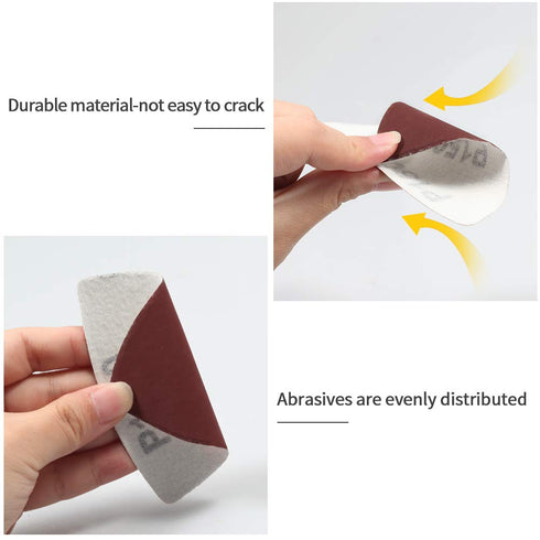 SPEEDWOX 30 Pcs Hook and Loop Triangle Sandpaper, 1500 Grit 80mm for Oscillating Multi Tool Detail Sander