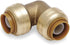1/2 Inch Push To Connect Fitting, 90 Degree Elbow for PEX, Copper, CPVC Pipe, Brass Plumbing Fitting, 10 in Pack