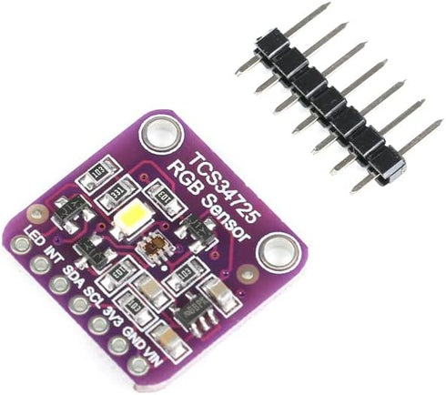 2Pcs TCS34725 RGB Color Recognition Sensor Module Board, Supports Bright Light Detection for Arduino GY-TCS34725