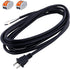 Replacement Power Cord 14 AWG 12FT Heavy Duty 2 Prong Plug Pigtail 14 Gauge SJT 115V AC Cable, 120V 15A