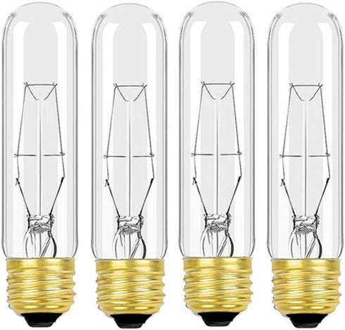 MMBGJKG 25 Watt T10 Clear Tubular Incandescent Light Bulb, T10 Bulb,Vintage Style Showcase