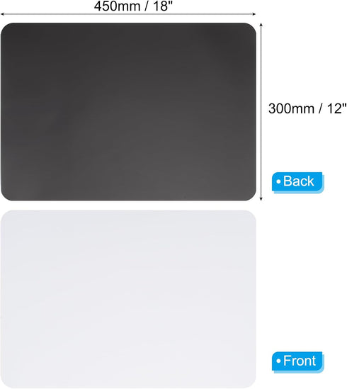 PATIKIL Magnetic Dry Erase Whiteboard Paper, 18" x 12" Adhesive Dry Erase Board Sticker Round Angle Side Magnetic Whiteboard Paper for Fridge Office, White by PATIKIL
