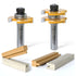 FivePears Tongue and Groove Router Bit Set, 1/2" Shank, T Shape Wood Milling Cutter (2pcs)