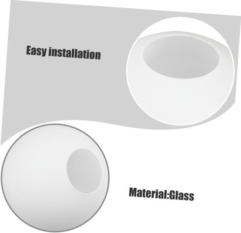 80mm Frosted Glass Globe Lampshade round Pendant Light Cover Replacement for Ceiling Fan and Wall Sconce Lighting