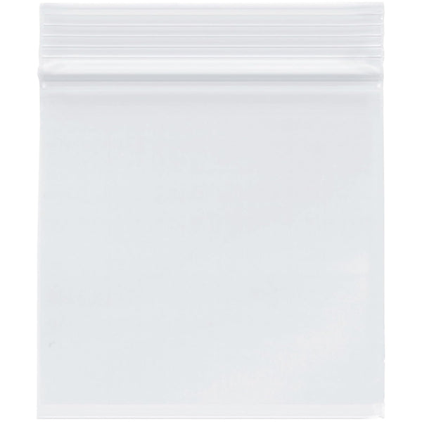 Plymor 4" x 4" Heavy Duty Zipper Reclosable Plastic Bags, 4 Mil (Pack of 100)