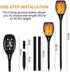 Solar Torch Lights - Waterproof Flickering Flames Outdoor Landscape Lighting for Garden Patio Deck