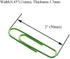 HAHIYO Large Green Paper Clips, 2 Inches Vinyl Coated, Sturdy for Bookmarking, Organizing Home Office, 80 Pack