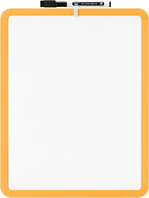 Mr. Pen Dry Erase Board, 14” x 11” with Black Marker, Orange Frame for Kids and Students
