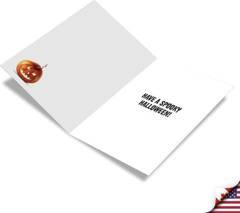 The Best Card Company - 1 Happy Halloween Card with Envelope, Fun Spooky and Festive Card for Halloween (Spooky
