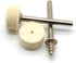 TEMO 100 pc Felt Polishing Wool Bob Burr 1/2 Inch Diameter 1/4 Inch High Wheels #414 with 2 Screw Mandrel 401 1/8 Inch Shank for Dremel Rotary Tools by TEMO