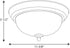 1-Light 11-3/8-Inch 5-1/2-Inch, Progress Lighting Ceiling Light, Flush Mount Ceiling Light Fixture for Interior Kitchen