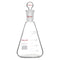 stonylab Glass 24/40 Erlenmeyer Flask with Stopper, 500 ml Borosilicate Glass Heavy Wall Flask with 24/40 Joint