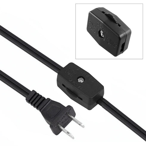 2PCS Inline Rotary Cord Switch Replacement - Gear Rotary Switch Direct Plug-in Light Wire Switch for 18/2 SPT-2 Lamp