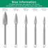 Wood Carving Drill Bits Set for Dremel Rotary Tool, 5Pcs Engraving Accessories with 1/8” Shank for DIY Carving