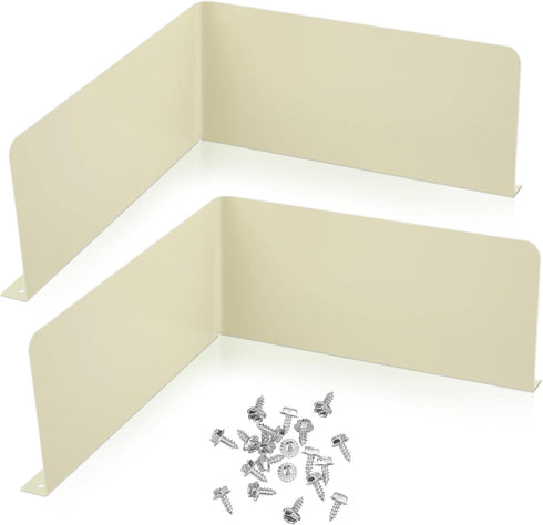 Yexiya 2 Pcs Rain Gutter Valley Splash Guards, Downspout Diverter with 20 Pcs Matching Screws, Almond