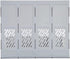 ZQS Magazine File Holder, Sturdy Plastic Binder Organizer for Office Storage, 4 Vertical Compartments, Desktop