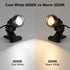10W Set 2 Pack QWORK Clamp Spot Light Adjustable Cool White Focused Beam for Display, Plants & Artwork