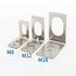 M8 M12 M18 SN04 L-Shaped Straight I Type Mounting Iron Bracket for Inductive Proximity Sensor (10 Pack, M12-I TYPE)