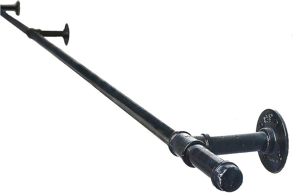 ALDEPO Grab Bars Stair Railings Handrails - Black Wrought Iron Corridor Banister Support