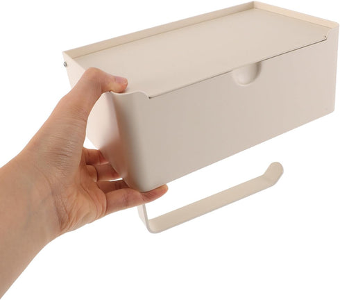 NOLITOY Wall-Mounted Toilet Holder with Garbage Bag Storage Bathroom Organizer for Small Spaces Multipurpose Tissue