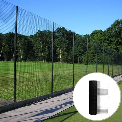 1/4 Inch 21 (24" 50 Hardware Cloth, Gauge Black Vinyl Coated Welded Wire Mesh Roll x FT) Heavy Duty for Chicken Coop