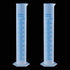 2-Pack 1000ml Plastic Graduated Cylinder Set - Clear Science Measuring Cylinder with 2-Sided Marking for Home and School