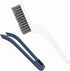 SZLFKJ 2 1 Grout Cleaning Brush with Adjustable Long Handle, V-Shaped Grout Scrub Brush for Tile Floors, in Stiff