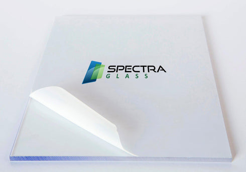 12"x12" (1/8") Spectra Glass Clear Polycarbonate Sheet - UV Coated, Impact Resistant for DIY, Arts, Crafts