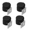 SHINEOFI 4pcs 2-inch Swivel Plastic Flat Plate Casters for Office Furniture and Desk