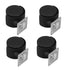 SHINEOFI 4pcs 2-inch Swivel Plastic Flat Plate Casters for Office Furniture and Desk