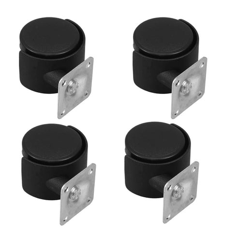 KALLORY 4pcs 2-inch Swivel Plastic Caster Wheels for Office Chair Replacement, Heavy