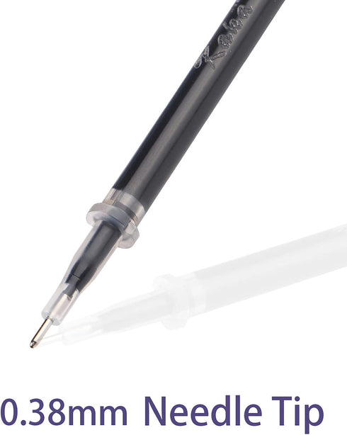 Gel Ink Rollerball Stylus Pen - 18 Pack, 0.38mm Extra Fine Point, 2 in 1 Capacitive Stylus Pen, Black Ink