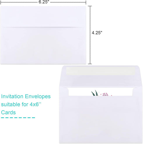 Joyberg 70 Packs A4 Envelope, White A4 Envelopes, 4x6 Photo Envelopes for Invitations, Envelopes Self Seal for Weddings, Baby Shower, Photos, Postcards, Greeting Cards, Mailing by Joyberg