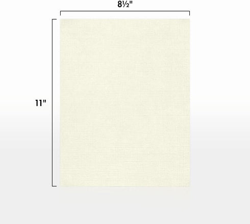 LUXPaper 8.5" x 11" Classic Linen Paper | Letter Size | Natural White | 70lb. Text | 50 Qty by LUXPaper