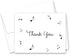 MyExpression.com 50 Music Notes Thank You Cards (Black)